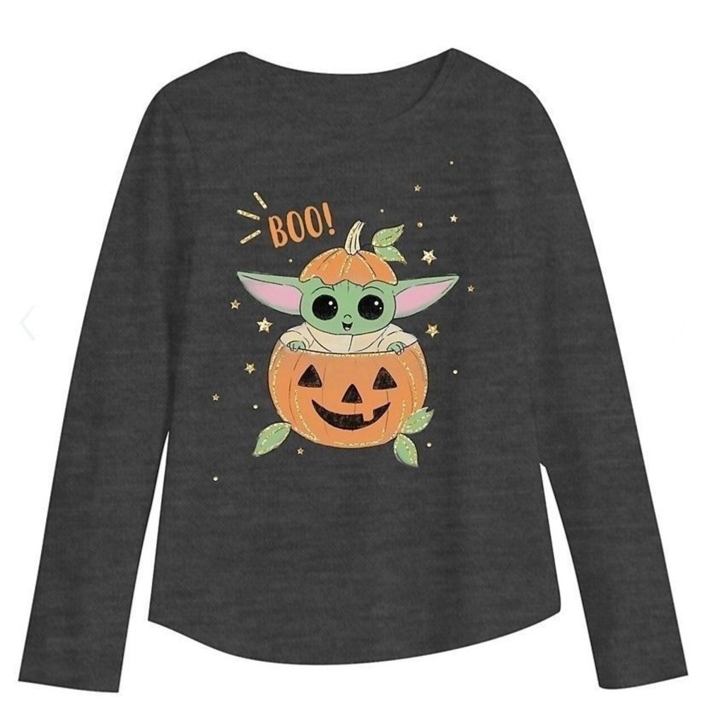 Girls Jumping Beans NWT Star Wars The Child Pumpkin Graphic Tee 6X